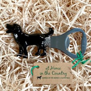 At Home in the Country -  Enamel Black Lab Bottle Opener