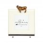 At Home in the Country -  Enamel Cow Square Frame