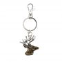 At Home in the Country -  Enamel Stag Head Keyring