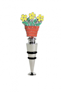Enamel Flower Pot Bottle Stopper