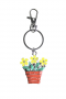 At Home in the Country - Enamel Flower Pot Keyring