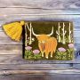 At Home in the Country - Forest Green with Highland Cow Detailing Bag