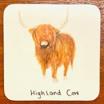 "Highland Cow" Coaster