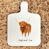 Highland Cow Mini Chopping Board