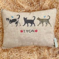I (Heart) Cats Linen Mix Cushion