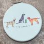 At Home in the Country - I (Heart) Labradors Compact Mirror