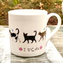 "I LOVE Cats"  Fine Bone China Mug
