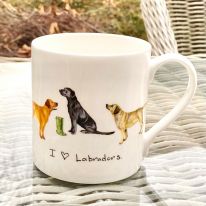 "I LOVE Labradors"  Fine Bone China Mug
