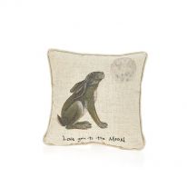 Love You to the Moon Linen Mix Cushion