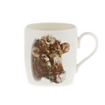 "Miss Garnet" Fine Bone China Brown Cow Mug