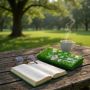 At Home in the Country - NEW Apple Green with Flowers & Butterfly Detailing Glasses Pouch