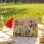 At Home in the Country - NEW Grey with Wildflowers Detailing Bag with Tassel