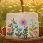 At Home in the Country - NEW Grey with Wildflowers Detailing Coin Purse