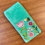 At Home in the Country - NEW Mint Green with Flowers & Bee Detailing Glasses Pouch
