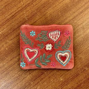 At Home in the Country - NEW Pink with Heart Detailing Coin Purse