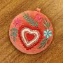 At Home in the Country - NEW Pink with Hearts Detailing Mirror