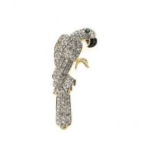 Parrot brooch with crystal 