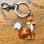 At Home in the Country - Rich Brown Foxy Key Ring