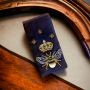 At Home in the Country - Royal Blue with Gold Bee Detailing Glasses Pouch