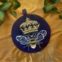 At Home in the Country - Royal Blue with Gold Bee Detailing Mirror