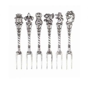 At Home in the Country - Set of 6 Heraldic Cocktail Forks