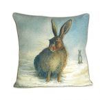 At Home in the Country - Snow Hares Cushion